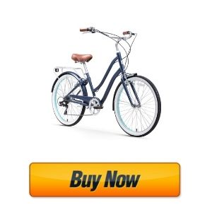 sixthreezero evryjourney steel women's hybrid bike with rear rack